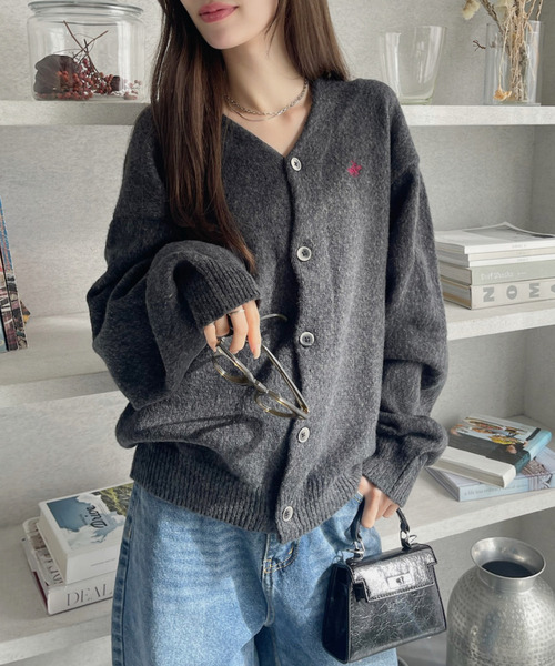 「BEVERLY HILLS POLO CLUB」 ニットカーディガン FREE ベージュ メンズ_画像6