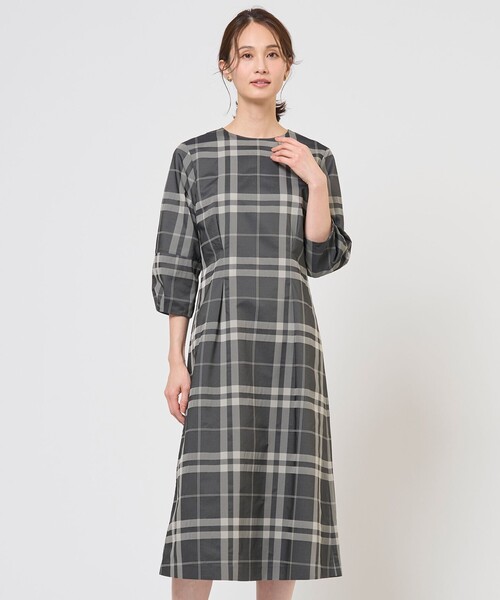 J.PRESS（J.プレス） ワンピース ブロックチェックジャガード