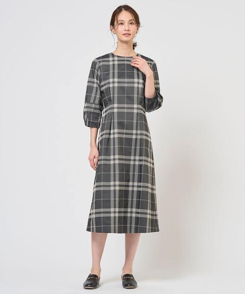 J.PRESS（J.プレス） ワンピース ブロックチェックジャガード