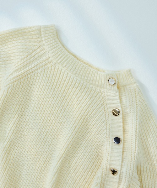 「MAISON DE THERESE」 長袖ニット L アイボリー レディース_画像9