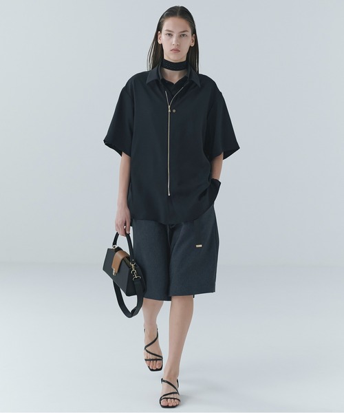 CULLNI（クルニ） シャツ Airy Cloth Short Sleeve Zip Up Shirt