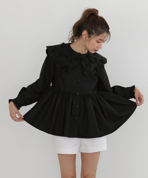 「MERAKI」 長袖チュニック M ブラック レディース_画像4