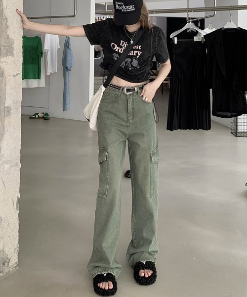 「Ressaca」 カーゴパンツ L カーキ レディース_画像4