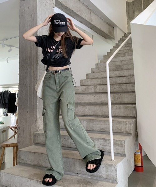 「Ressaca」 カーゴパンツ L カーキ レディース_画像8