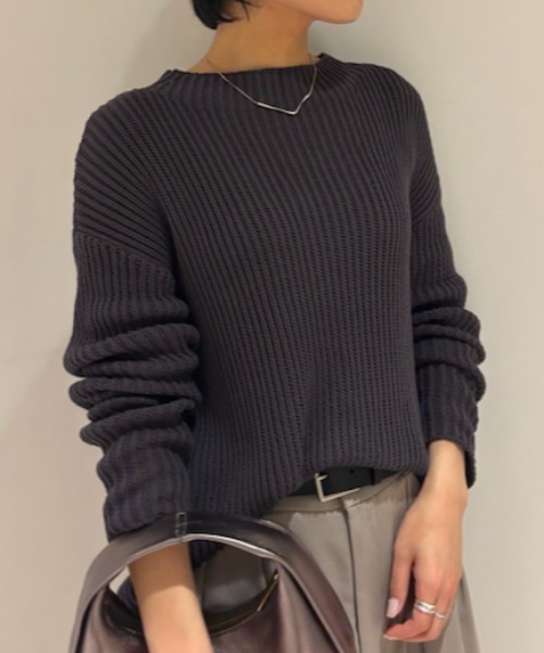 Mila Owen(ミラオーウェン) 長袖ニット 1 チャコールグレー Mila Owen(ミラオーウェン) 長袖ニット 1 チャコールグレー