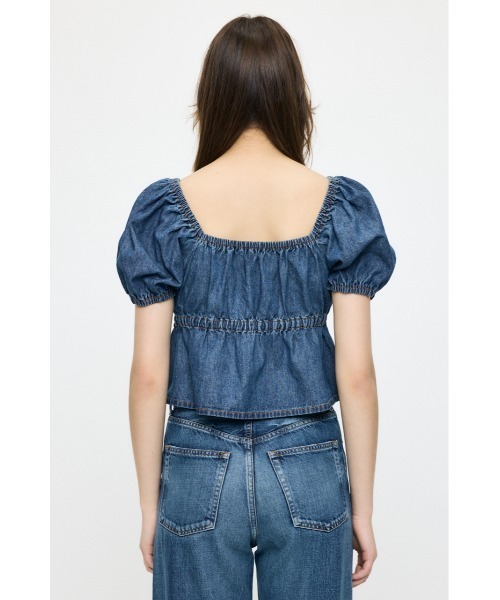 MOUSSY（マウジー） ブラウス シャツ 半袖 「26年SS新作」DENIM PUFF