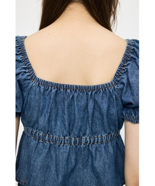 MOUSSY（マウジー） ブラウス シャツ 半袖 「26年SS新作」DENIM PUFF