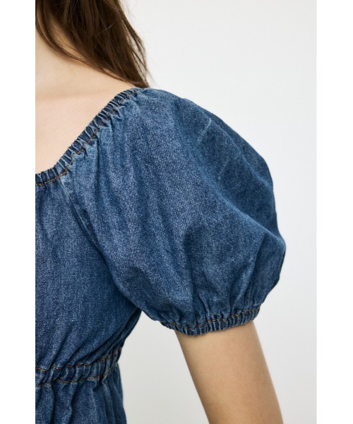 MOUSSY（マウジー） ブラウス シャツ 半袖 「26年SS新作」DENIM PUFF