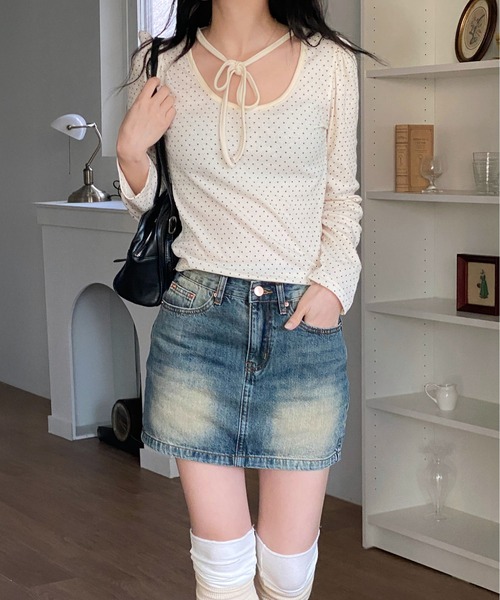 「by muni:r」 長袖カットソー FREE ブラック レディース_画像5