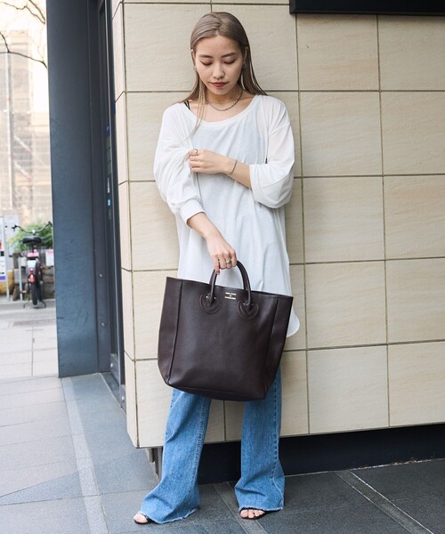 「YOUNG\u0026OLSEN The DRYGOODS STORE」 ハンドバッグ ONE SIZE オフホワイト レディースの画像