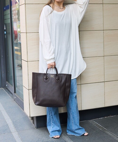 「YOUNG\u0026OLSEN The DRYGOODS STORE」 ハンドバッグ ONE SIZE オフホワイト レディースの画像