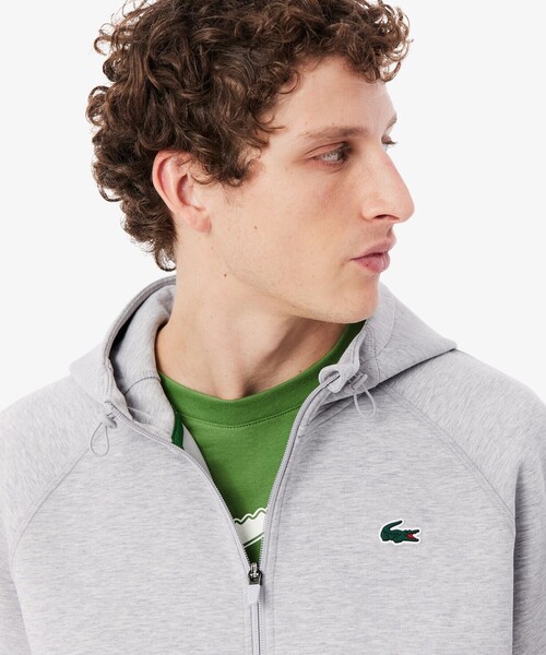 Lacoste グレー フルジップ パーカー Lacoste Men's, Big&Tall Sport Fleece Full Zip Hoodie Sweatshirt