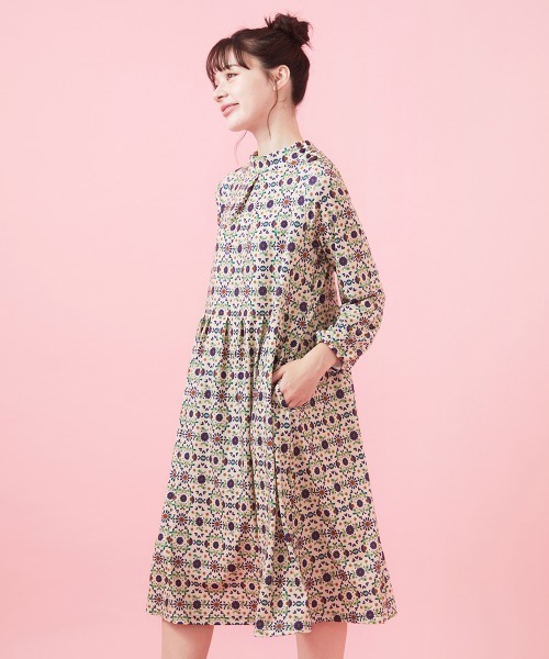 「Jocomomola」 長袖ワンピース 40 ブルー レディース_画像2