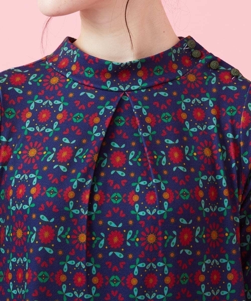 「Jocomomola」 長袖ワンピース 40 ブルー レディース_画像6