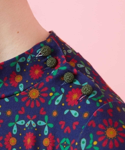 「Jocomomola」 長袖ワンピース 40 ブルー レディース_画像7