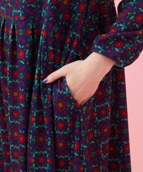 「Jocomomola」 長袖ワンピース 40 ブルー レディース_画像8