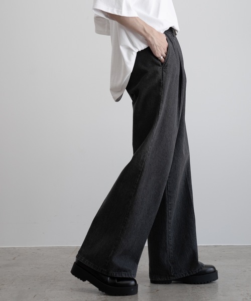 「Casper John」 デニムパンツ X-SMALL グレー メンズ_画像9