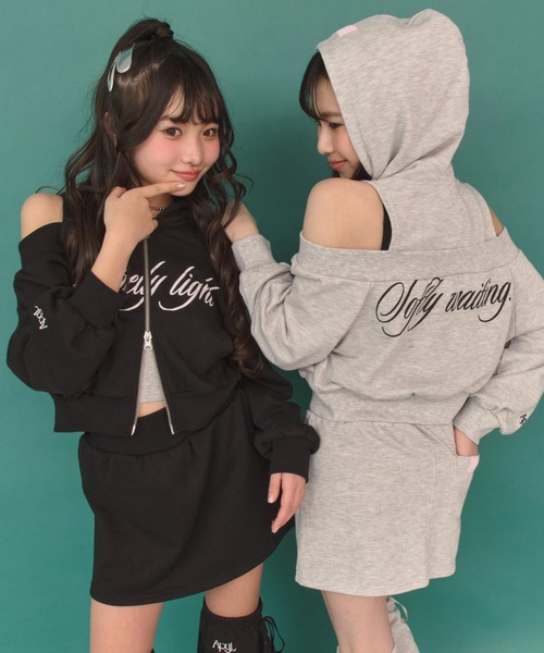 ANAP GiRL（アナップガール） セットアップ 肩あき ダブル ジップ