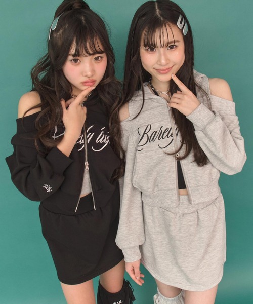 ANAP GiRL（アナップガール） セットアップ 肩あき ダブル ジップ