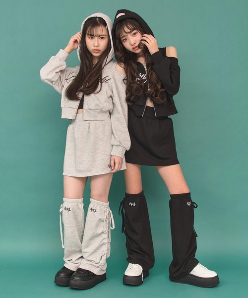 ANAP GiRL（アナップガール） セットアップ 肩あき ダブル ジップ
