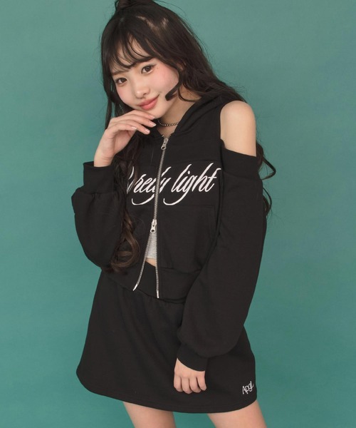 ANAP GiRL（アナップガール） セットアップ 肩あき ダブル ジップ