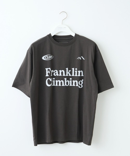 「Franklin Climbing」 半袖Tシャツ MEDIUM チャコールグレー メンズ_画像4