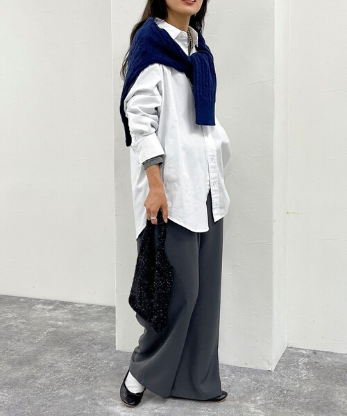 「fredy emue」 長袖シャツ 38 グレー レディース_画像3