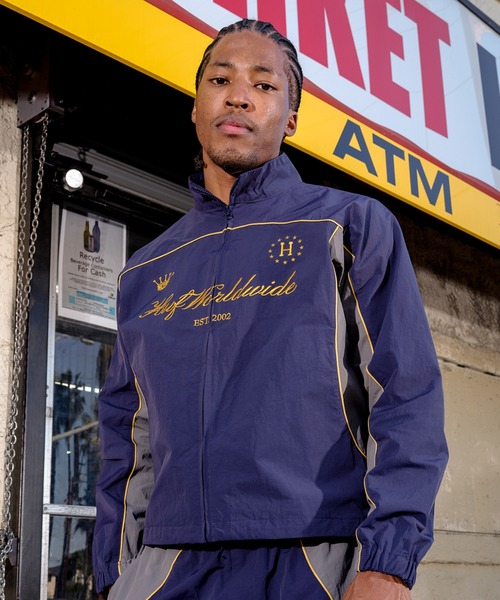 HUF トラックジャケット L ブラウン　アウター 長袖 ストリート HUF（ハフ）の「LEXINGTON TRACK JACKET / HUF トラックジャケット
