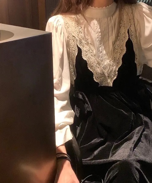 「Sibra」 ノースリーブワンピース M ブラック レディース_画像3