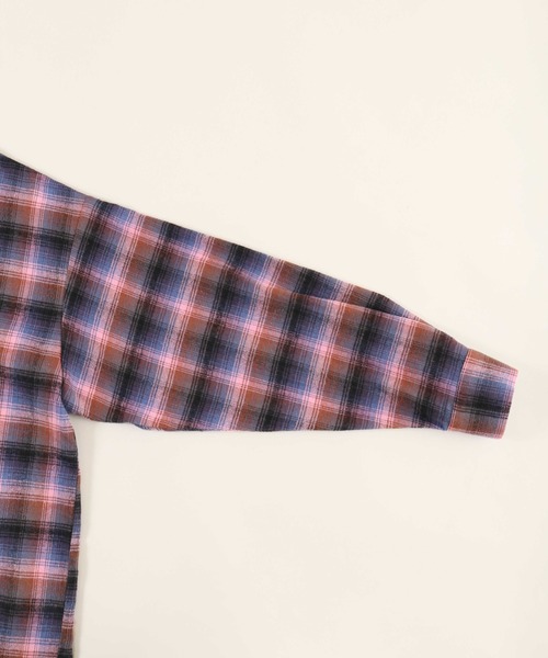 「WC」 長袖ネルシャツ FREE グリーン レディース_画像4