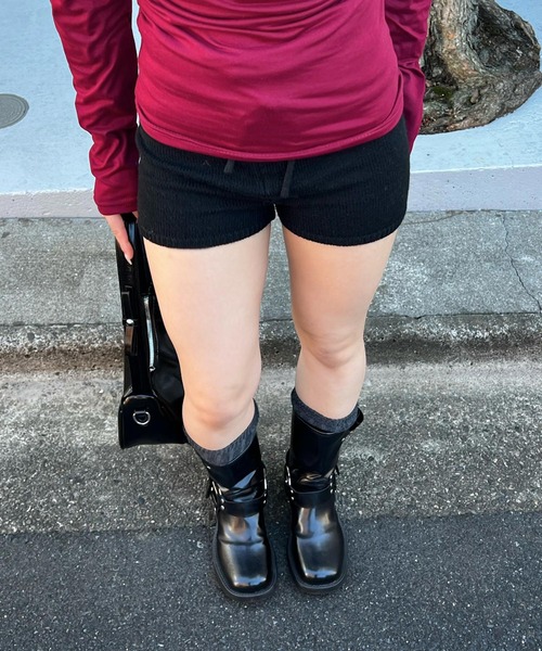「MEMECLE」 ショートパンツ S アイボリー レディース_画像6
