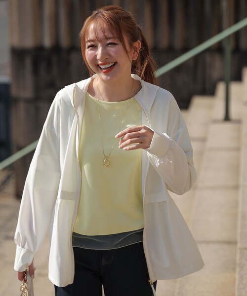 パーカー ラッシュガード ジップアップフーディー レディースの画像
