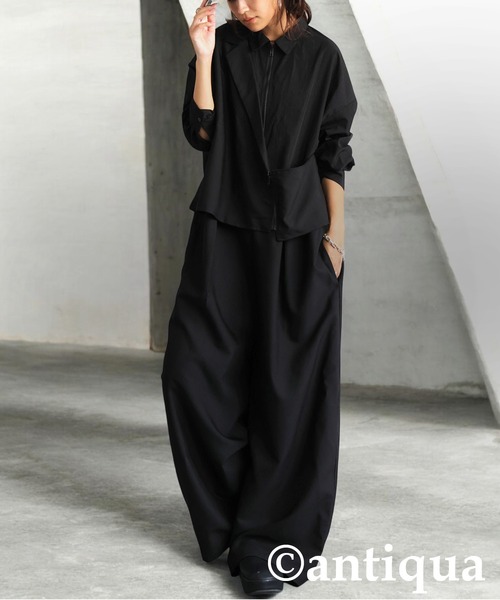 「antiqua」 オールインワン ONESIZE ブラック レディース