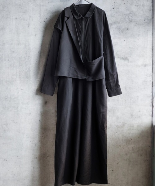 「antiqua」 オールインワン ONESIZE ブラック レディースの画像
