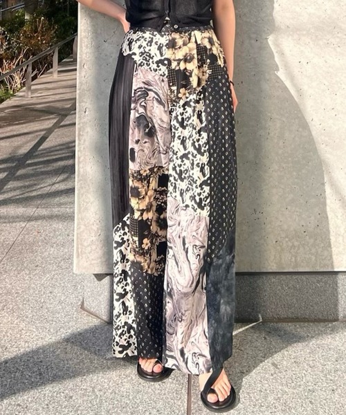 Ameri（アメリ） ワイドパンツ パンツ MEDI VARIOUS PATTERN TUCK