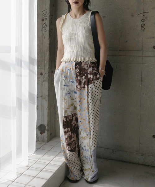 Ameri（アメリ） ワイドパンツ パンツ MEDI VARIOUS PATTERN TUCK