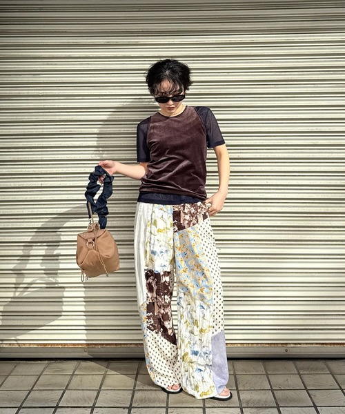 Ameri（アメリ） ワイドパンツ パンツ MEDI VARIOUS PATTERN TUCK