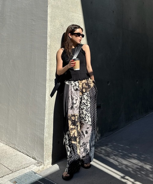 Ameri（アメリ） ワイドパンツ パンツ MEDI VARIOUS PATTERN TUCK