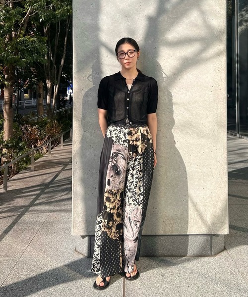 Ameri（アメリ） ワイドパンツ パンツ MEDI VARIOUS PATTERN TUCK