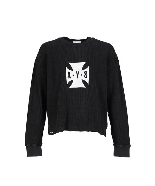 ASKYURSELF（アスクユアセルフ） tシャツ DESTROYER CROSS WAFFLE LS 
