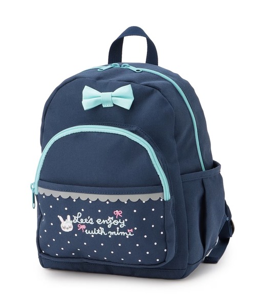 ネイビー リュック Kのロゴ付き KP DECO（ケーピーデコ） リュック mimiちゃん リボンリュック キッズ