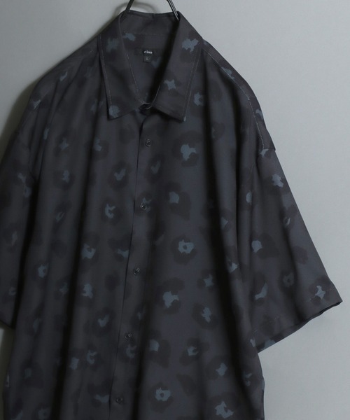 ANPAS（アンパス） シャツ 半袖 All-over patterned georgette fluid