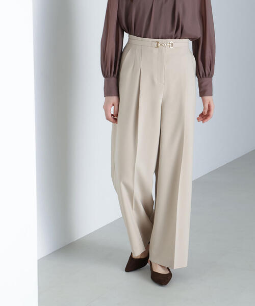 「NATURAL BEAUTY BASIC」 パンツ MEDIUM ライトグリーン レディース_画像3