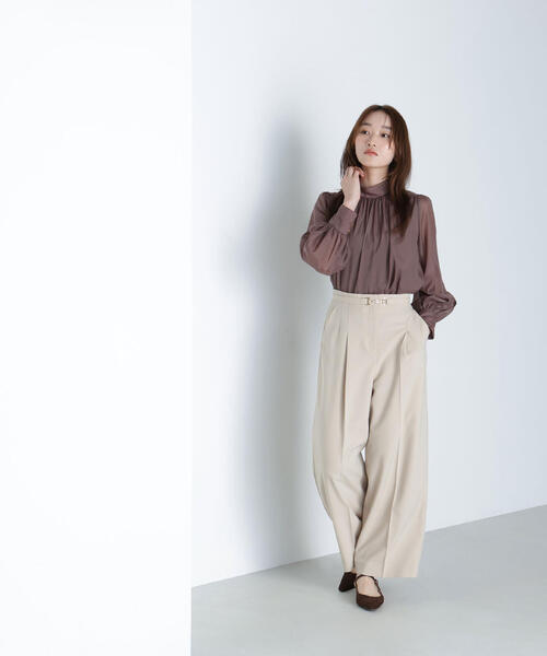 「NATURAL BEAUTY BASIC」 パンツ MEDIUM ライトグリーン レディース_画像5