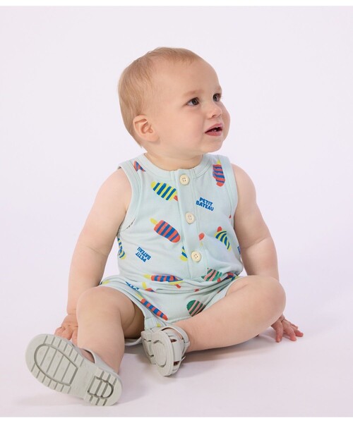 PETIT BATEAU（プチバトー） ベビー服 ロンパース プリントショート