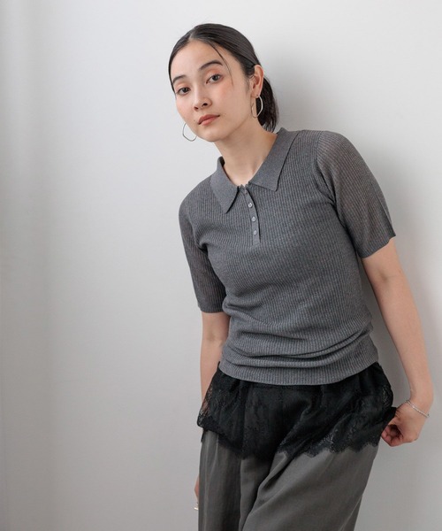 studio CLIP（スタディオクリップ） tシャツ 「daily CLIP」裾レース