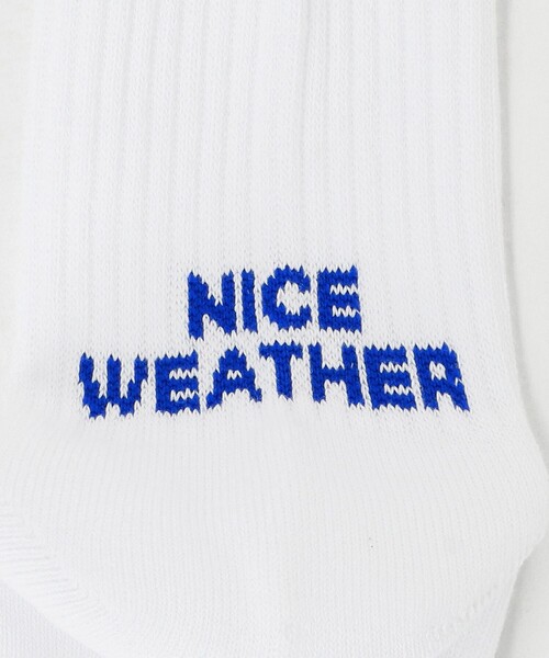 くるぶし 靴下 「NICE WEATHER」ライン＆ロゴ ソックス メンズ レディース | NICE WEATHER | 12