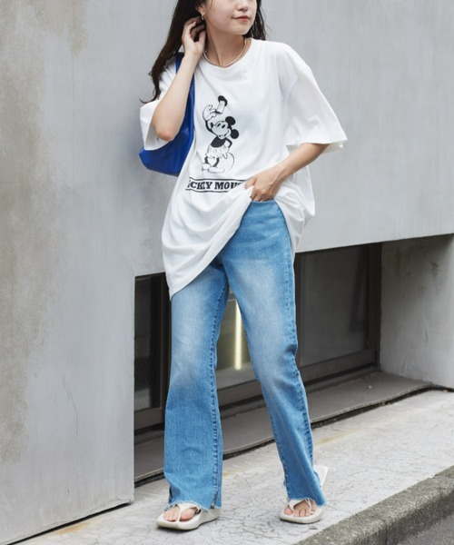「MICKEY MOUSE」 半袖Tシャツ「CIAOPANIC TYPYコラボ」 M グレー レディース_画像8