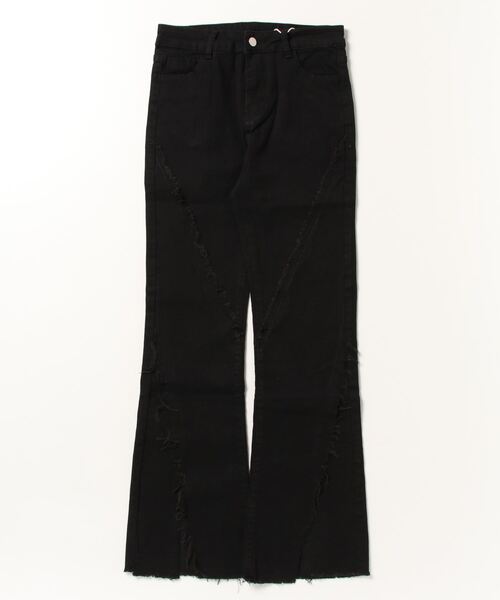 「gossip!ロサンゼルス」 ブーツカットデニムパンツ SMALL ブラック レディース_画像3