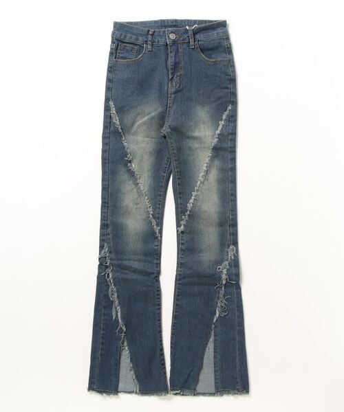 「gossip!ロサンゼルス」 ブーツカットデニムパンツ SMALL ブラック レディース_画像5